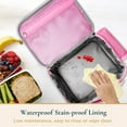 thumbnail image 2 of ComfiTime Lunch Bag for Kids – Insulated Lunch Box for Girls and Boys, Cute Reusable Cooler Bag with Zipper Pockets, Bottle Holder, Padded Handles and Shoulder Strap (Pink Mermaid Scales), 2 of 16