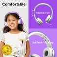 thumbnail image 4 of LilGadgets Connect+ Kids Headphones Wired with Microphone, Volume Limiting for Safe Listening, Adjustable Headband, Cushioned Earpads for Comfort, Headphones for Kids for School, Purple, 4 of 9