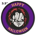 thumbnail image 2 of Chucky Embroidered Patch Iron/Sew-On Applique Costume Classic Scary Movie, 2 of 2
