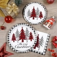 thumbnail image 5 of Waipfaru 200 PCS Christmas Tree Paper Plates and Napkins Christmas Party Supplies Disposable Dinnerware Set for Xmas, 5 of 5