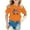 Orange, variant on Girls T shirts Short Sleeve Crewneck Letter Print Graphic Tees Summer Stylish Casual Loose T-Shirts for Girls Size 3-4Y