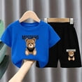 thumbnail image 2 of CAZOFW Summer Big Boys 2 Piece Outfits,Summer Cotton Animal Print Short Sleeve Top and Shorts Set,2 Piece,Size 11-12 Years, 2 of 5