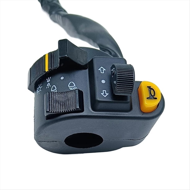 Interruptor de Manillar de 22 mm para Motocicleta, para Bocina, , Luz Antiniebla, Intermitentes, ATV, Scooter, Triciclo, Interruptores Universales de 12 V.