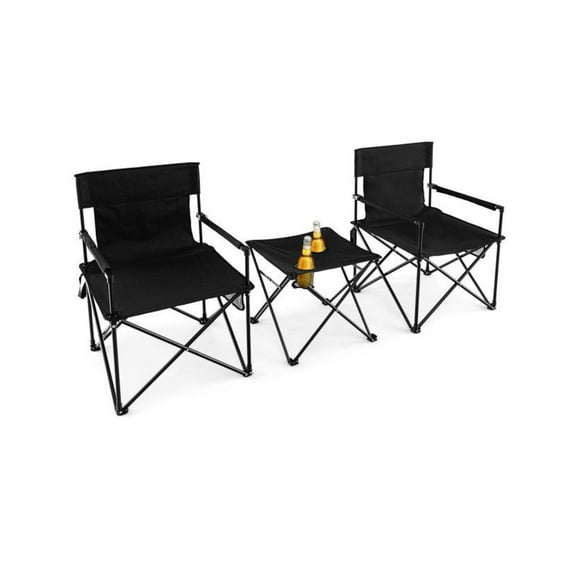 Camping Chairs and Table Set, Folding Outdoor Picnic Set