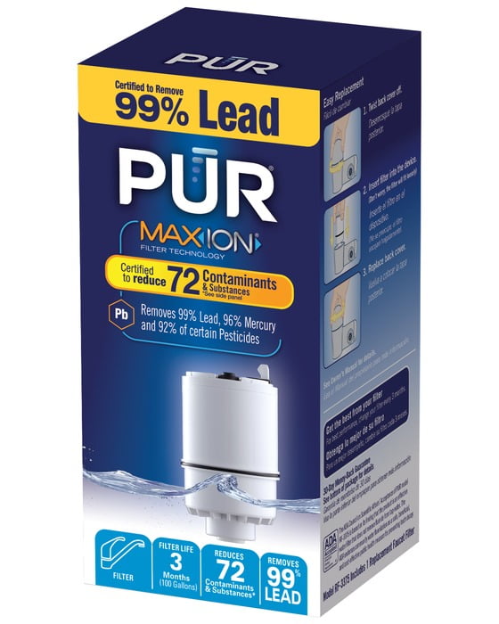 Pur Faucet Mount Replacement Water Filter Basic 1 Pack Rf