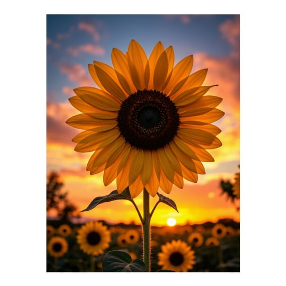Diamond Art Kit for Adults, Sunflower Sunset Bliss Diamond Painting for Adults Beginners, 5D DIY Diamond Art Painting Kits, Colorful Diamond Painting Craft for Home Decor 12x16