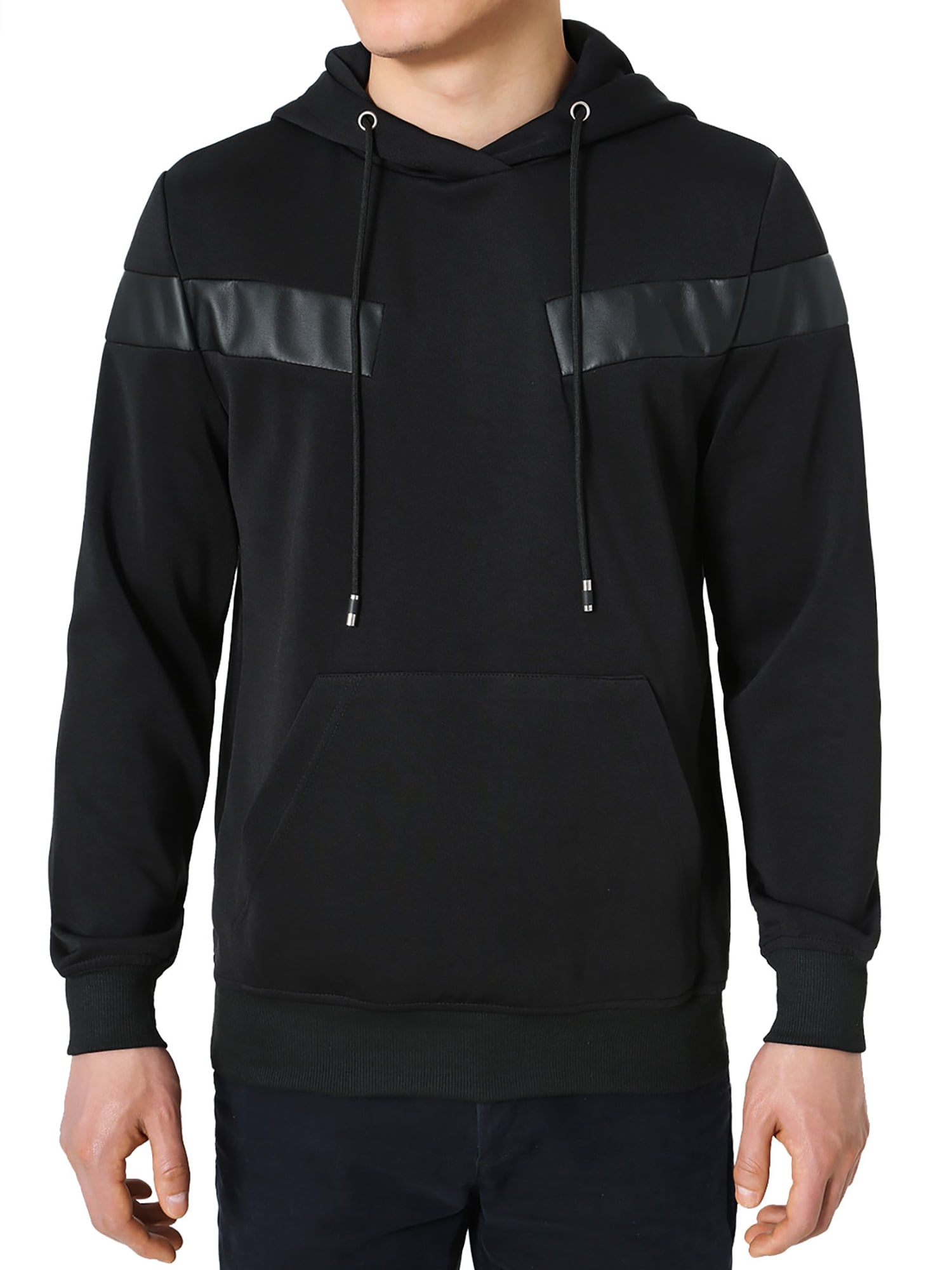 Download Men Kangaroo Pocket Drawstring Long Sleeves Pullover ...