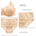 thumbnail image 5 of Conjuntos de bragas de cintura alta con sujetador, 2 piezas Conjunto de sujetador de encaje para mujer Conjunto de bragas de sujetador de lencería de encaje Probado profesionalmente, 5 of 5