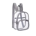 thumbnail image 2 of Mini Mochila Transparente de Pvc – Mochila Pequeña Homologada para Estadios, Ideal para Conciertos, Eventos Deportivos, Aeropuertos y Festivales. Cuenta con Dos Compartimentos con Cremallera, Es Impe, 2 of 7