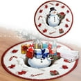 thumbnail image 2 of Christmas Optical Illusion Rug - Santa Claus Quilted Round Mat with 3D Depth Pattern, Non-Slip Holiday Decor for Entryway, Living Room and Bedroom, Xmas Decorations, 2 of 7