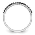 thumbnail image 3 of 14K White Gold Ring Band Wedding Diamond Round Black , Size 9, 3 of 9