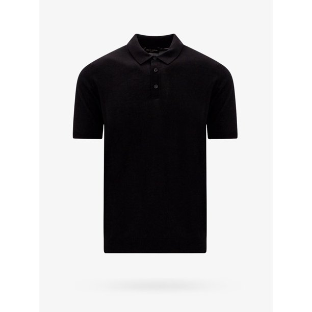 ROBERTO COLLINA POLO SHIRT MAN Black POLO SHIRTS