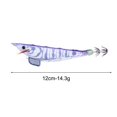 thumbnail image 3 of Pesca Señuelo de pesca de camarón de madera luminosa 12 cm 14,3 g cebo artificial (púrpura claro), 3 of 8
