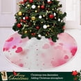 thumbnail image 6 of FMSHPON Valentine's Day Romantic Love Hearts Xmas Christmas Tree Skirt Stand Mat for Holiday Party Decoration Indoor Outdoor 48 inches, 6 of 6