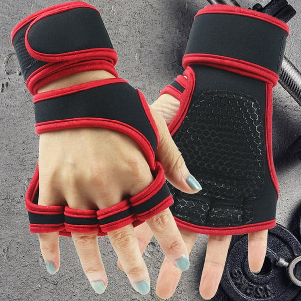 L)Bodybuilding Gloves Fitness Gloves Men and Women Gym Gloves