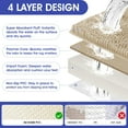 thumbnail image 4 of HAKUNA Striped Beige Bathroom Rug Set 3 Pieces Ultra Soft, Non Slip Chenille Toilet Mat, Absorbent Plush Shaggy Bath Mats for Bathroom, Bedroom, Kitchen, 4 of 7