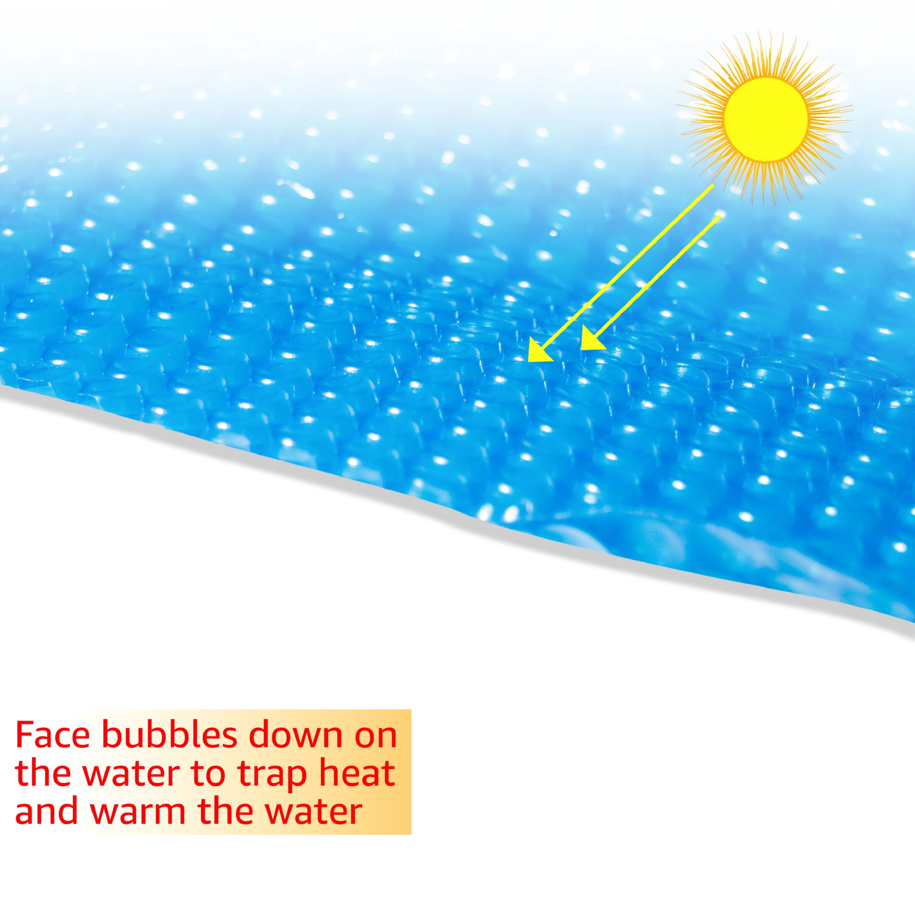 Solar Pool Cover 6ft Round, Above Ground Pool Solar Cover, Hot Tub Solar Cover, Thermal Pool Cover