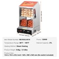 thumbnail image 6 of 2-Tier Commercial Hot Dog Steamer with Bun Warmer | 39QT Capacity | Slide Glass Doors | Electric Food Warmer & Roll Heater, 6 of 10