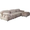 thumbnail image 3 of Diamond Sofa PALOMA1LC1AC1RC1OTTN 111 in. Velvet Reversible Chaise Sectional, Mink Tan - 4 Piece, 3 of 8