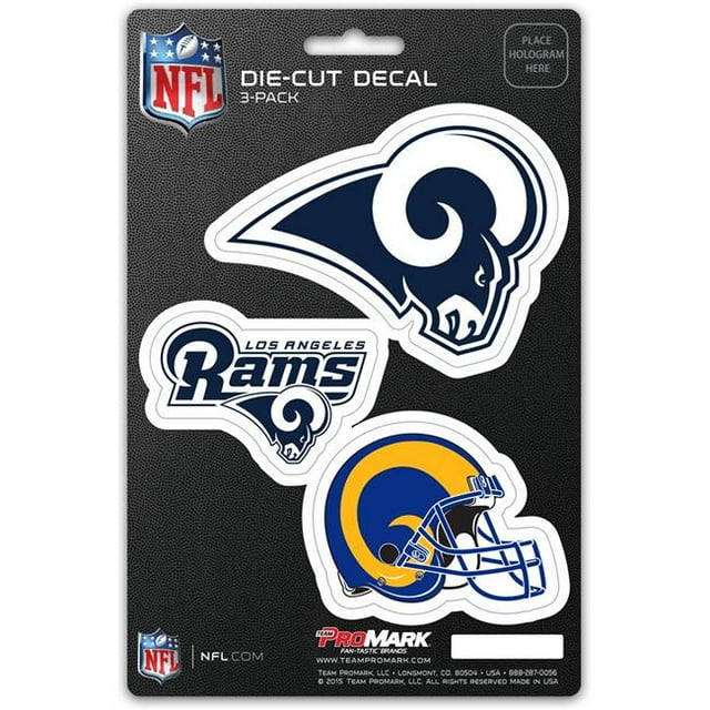 Wincraft 9416607780 NFL Los Angeles Rams Decal Multi Use Fan - Pack of 3