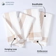 thumbnail image 6 of HEIRLOOM COMFORT Brown and White Cotton Kitchen Towels 5 Pack, Waffle Weave, 16x26 Inch, Super Absorbent, Reversible, Quick Dry Dishcloths for Drying Dishes, Cleaning, Reusable, Everyday Use, 6 of 7