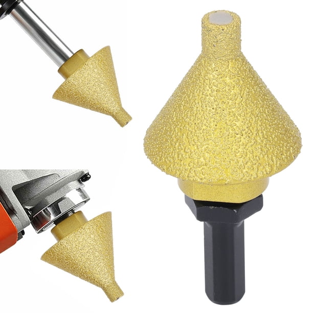 Broca De Amoladora De Diamante, Broca De Biselado De Diamante Incisiva De Grano 50, Diámetro De 38 Mm Con Varilla M10 Para Taladrar, Ampliar Y Pulir Baldosas De Cerámica De