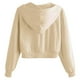 thumbnail image 4 of Pantalones deportivos de pierna ancha,Blusa informal de manga larga con cuello en V para mujer, sudadera de poliéster, suave y cómoda, corte regular para uso diario, sopatenor, 4 of 8