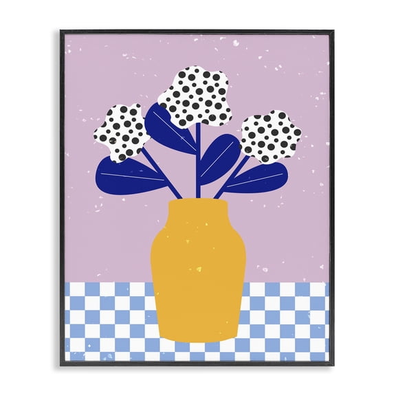 Stupell Industries Modern Modern Polka Dot Plants Black Framed Giclee Art, 11 x 14, by Melissa Wang