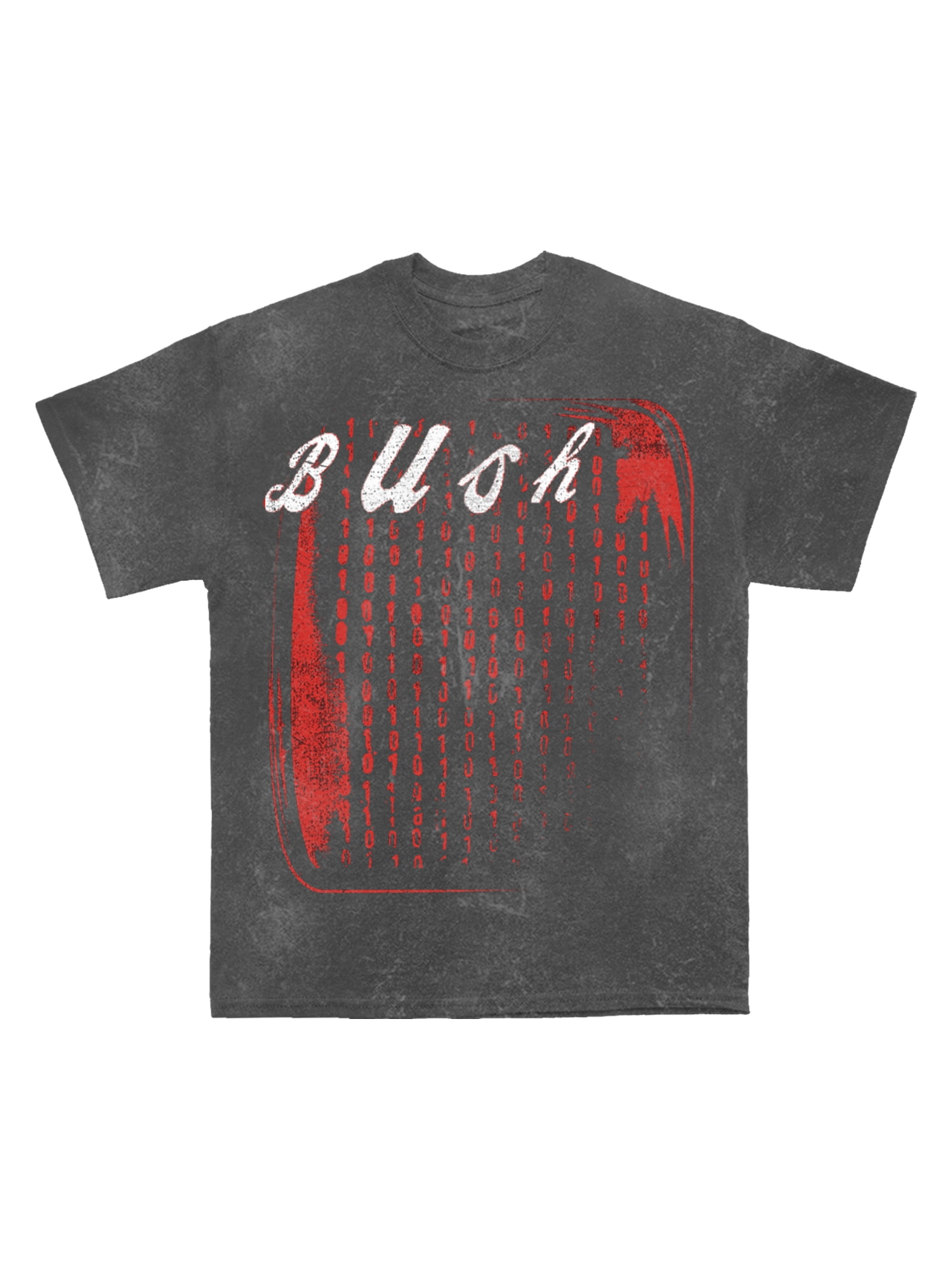 Bush Men's Mineral Wash Boxy Fit Front and Back Graphic Tee Shirt, Sizes XS-4XLT