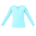 thumbnail image 4 of Girls' Solid Color Long Sleeved Round Neck Dance Practice Uniform Mid Size Children's Top, 4 of 6