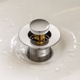 thumbnail image 5 of Sink Drain, Sink Drain Stopper, Bathroom Sink Catcher, Stainless Steel Drain Strainer, 2.5X3X3 Inch Press-Type Bounce Design Easy to Install, Remove and Clean, Fit for Most, 5 of 7