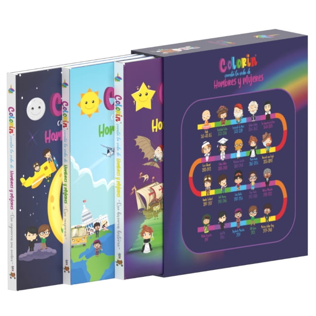 Set de 3 Libros De Biografías Para Niños Colorin Cuenta
