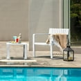 thumbnail image 4 of Werph Outdoor Patio Furniture Set, Patio Chairs with Outdoor Table, Front Porch Furniture Patio Chair with  Balcony Furniture Bistro Table and Chair Set Outdoor Seating Set,White, 4 of 7