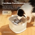 thumbnail image 6 of Pumpless Dog Water Elfin Fountain, Wireless Pet Fountain Battery Operated, 4L/135 oz D1 Pro Automatic Water Dispenser for Dogs MagDrive Technology Stainless Steel Tray, No Cleaning Hassle, 6 of 7