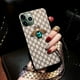 thumbnail image 2 of Funda de teléfono de tela suave con purpurina de abeja de diamante de lujo para iPhone 14, 13, 12, 11 Pro Max, X, XS, XR, 7, 8 Plus, SE2 con cordón bling Fivean unisex, 2 of 2