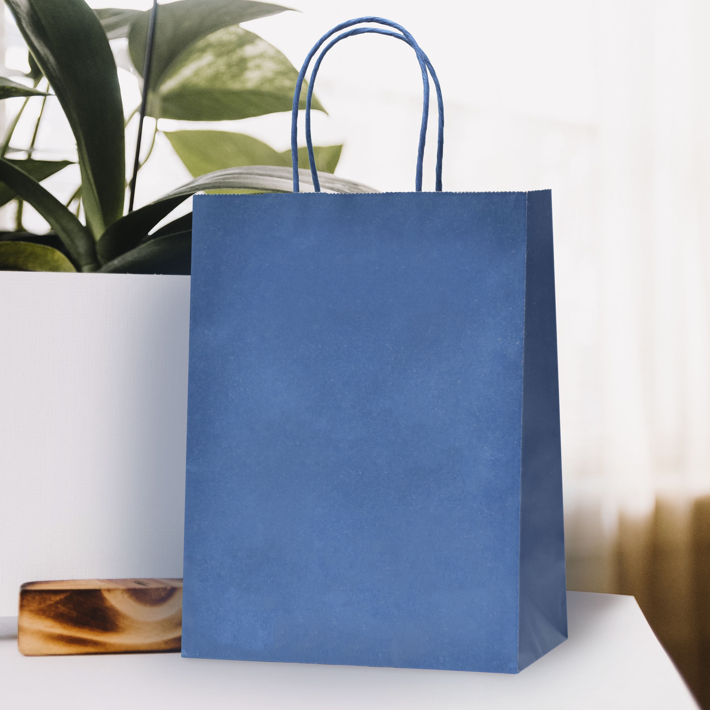 SHOPDAY Brown Paper Gift Bags, Small Kraft Paper Bags with Handles Bulk  5.25x3.75x8 100 Pack, Recyclable Craft Bags for Handwork, Shopping Bags,  Party