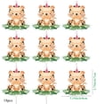 thumbnail image 4 of Adornos para cupcakes de animales de cartón de 18 piezas, adornos de papel rosa para fiesta de cumpleaños de Safari de jungla para niña, decoración de pasteles DIY, suministros para tartas, 4 of 4