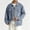 Light Blue, variant on TKKCS Mens Vintage Washed Denim Jacket Long Sleeve Loose Fit Casual Workwear Trucker Coat with Multi Pockets Dark Blue XL