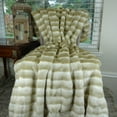 thumbnail image 1 of Thomas Collection Beige Ivory Wild Chinchilla Faux Fur Throw Blanket - 16437, 1 of 5