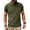 Army Green, variant on Mens Quarter Zip Golf Shirts Short Sleeve Knit Textured T-Shirts Solid Color Stretchy Muscle Shirt Summer Lightweight Comfy Tops Orange S