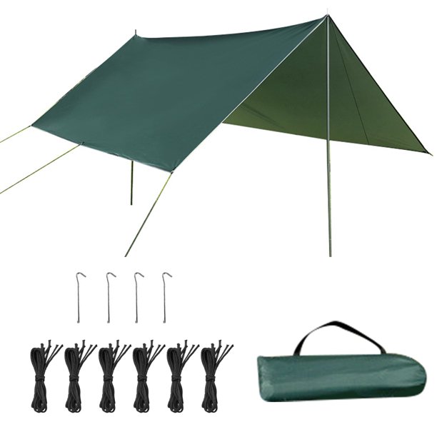 Maraawa Camping Tarp Hammock Tarp Rain Fly Tarp Waterproof Portable