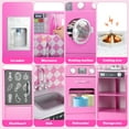 thumbnail image 6 of iYofe Corner Wooden Play Kitchen, Kids Kitchen Playset w/Light & Sound, Phone, Microwave, Stove, Cocina de Juguete Para Niña with Cooking Toys Accessories for Toddler Ages 3-5 Boys Girls, Pink, 6 of 10