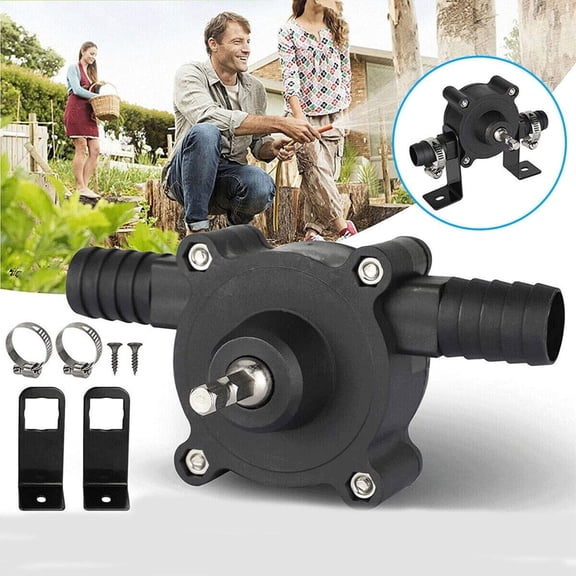 Portable Electric Drill Pump, Self-Priming Transfer Tool, Portable Hand Drill Powered Pump with Quick Flow, Ideal for Water, Diesel, Oil, and Other Non-Corrosive Fluids,Versatile for Home and Outdoor