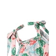 thumbnail image 3 of xiaxaixu Tie Up Flower/Flamingo Print Romper with Pompoms + Bowknot Headband, 3 of 8