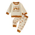 thumbnail image 2 of Cjfdfy Toddler Baby Boys Girl Thanksgiving Outfit My Rolls Are Homemade Long Sleeve Sweatshirt And Pants Little Bbay Cute My First Thanksgiving Fall Winter Clothes 6M-4T, 2 of 10