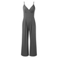 thumbnail image 4 of Cathalem Jumpsuits for Women 2024 Workout Ribbed Sport Jumpsuits,Gray XXL, 4 of 5