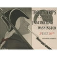 thumbnail image 2 of Van Dearing Perrine 18x14 Gold Ornate Wood Frame and Double Matted Museum Art Print Titled - Trolley Trips in and About Fascinating Washington (1900), 2 of 4