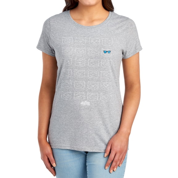 Adventure Time Finn Faces Women's T Shirt, Athletic Heather, Medium
