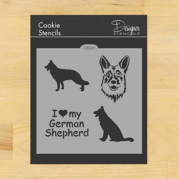 I Love My German Shephard Cookie and Craft Stencil by Designer Stencils