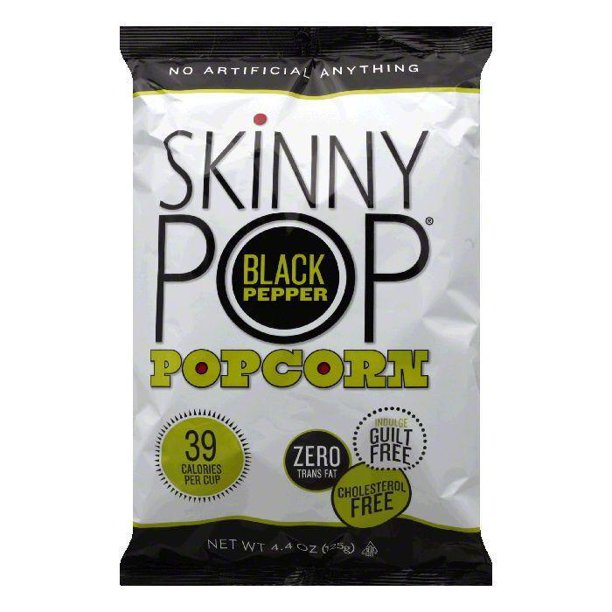 Skinny pop sea salt & pepper popcorn, 4.4 oz(pack of 12)